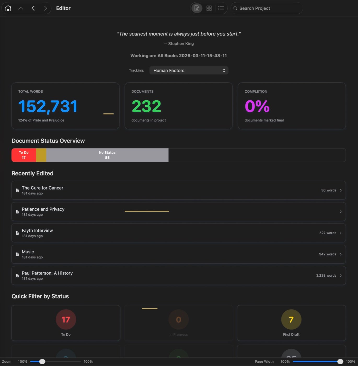 Bearscribe split view